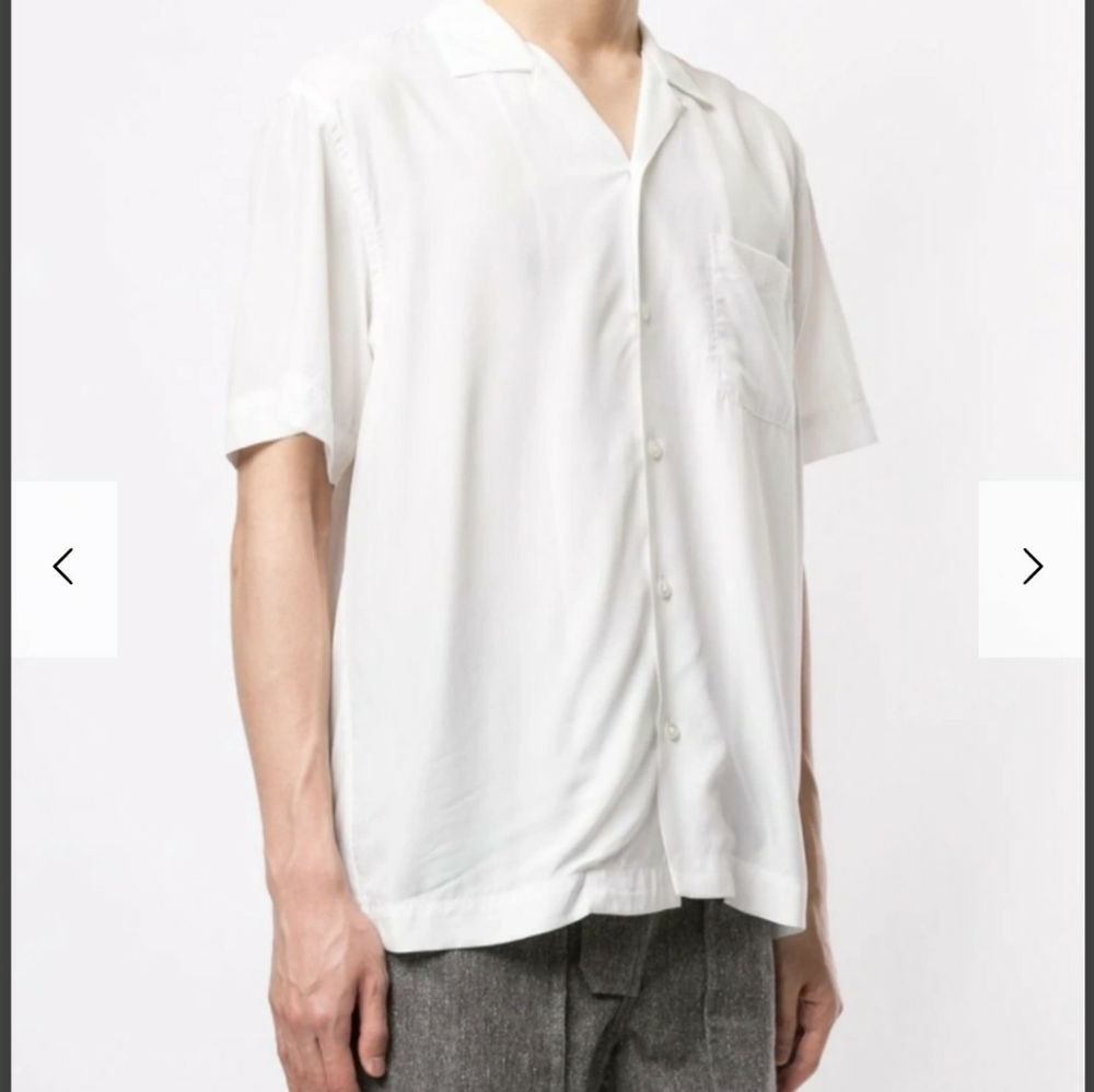 Fumito Ganryu Watteau Pleats Hawaiian shirt